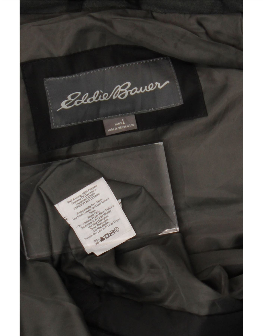 Męska wyściełana kamizelka EDDIE BAUER UK 40, duża, czarna, poliester