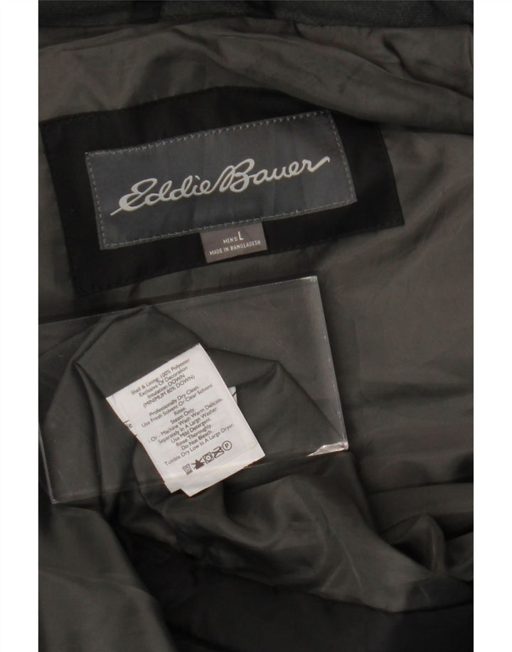 Męska wyściełana kamizelka EDDIE BAUER UK 40, duża, czarna, poliester