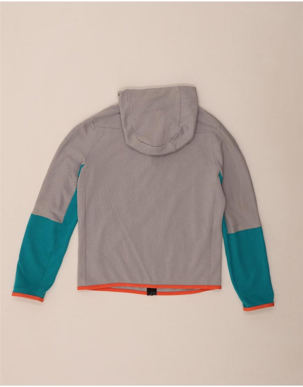 Chłopięcy sweter z kapturem i zamkiem Nike o standardowym kroju, 13-14 lat, XL, szary, z blokami kolorów