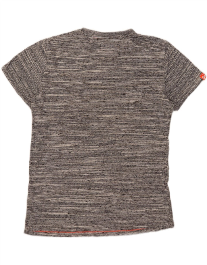 Męski T-shirt Superdry, duży, szary, bawełniany w plamki