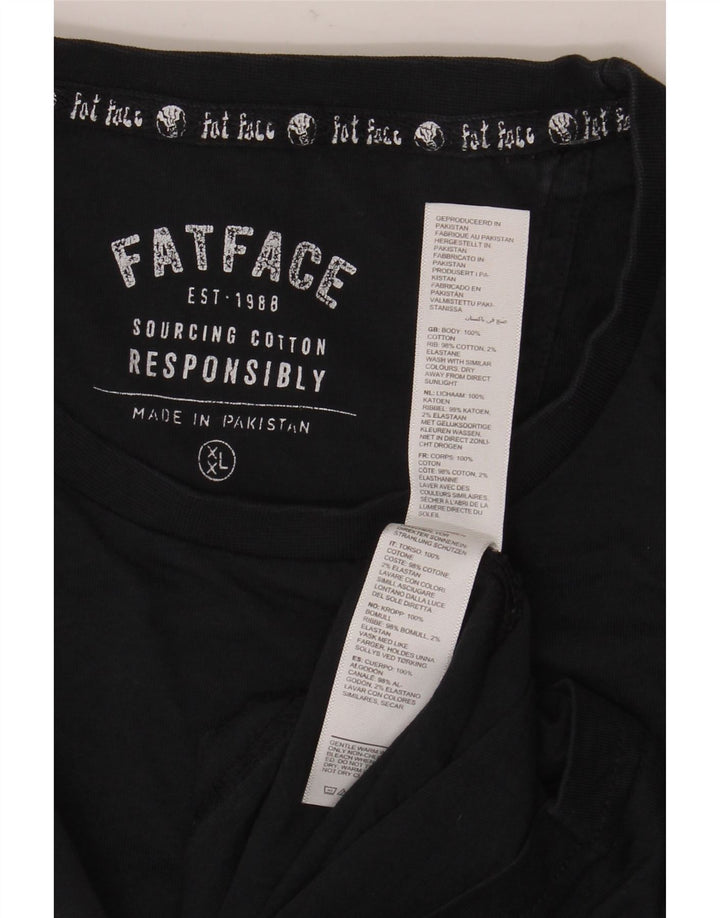 T-shirt męski Fat Face Top 2XL, czarny, bawełniany