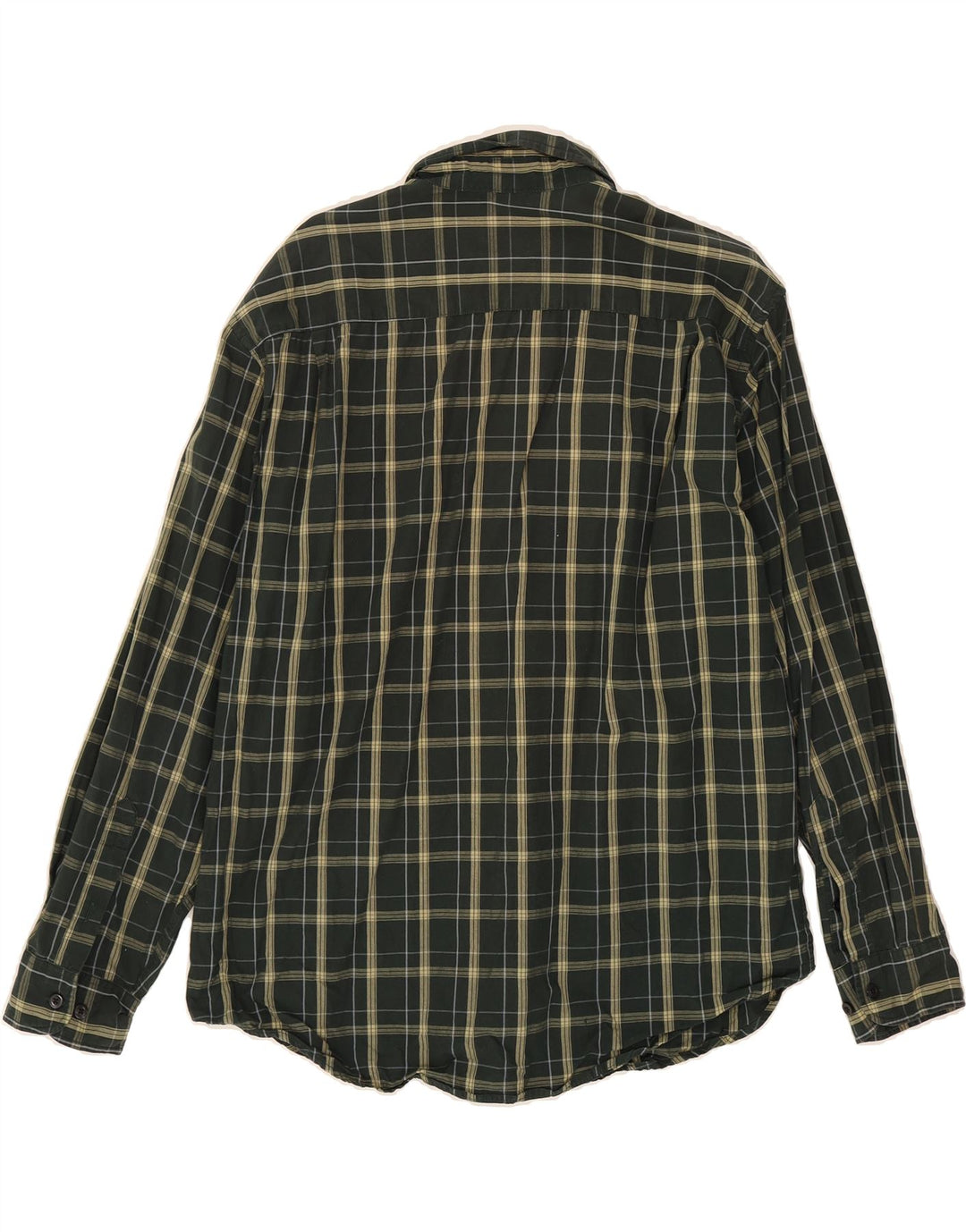 DOCKERS Mens Stain Defender Shirt Large Green Check Cotton Vintage Dockers and Second-Hand Dockers from Messina Hembry 