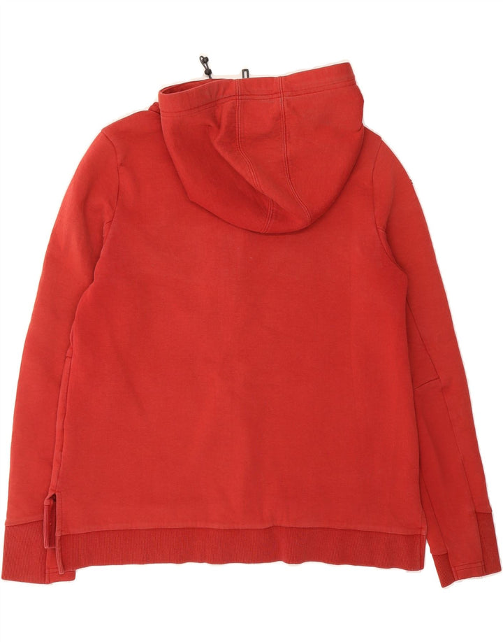 PUMA Womens Zip Hoodie Sweater UK 14 Medium Red Polyester Vintage Puma and Second-Hand Puma from Messina Hembry 