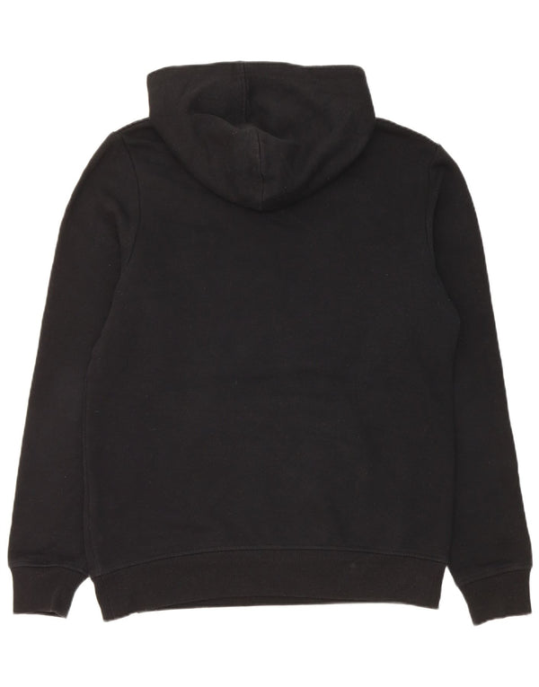 Męski sweter z kapturem i grafiką Jack & Jones, zapinany na zamek, średni czarny poliester