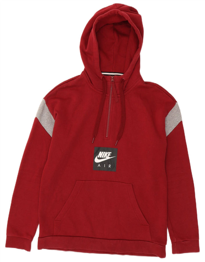 Męska bluza z kapturem Nike, średnia czerwona, bawełniana