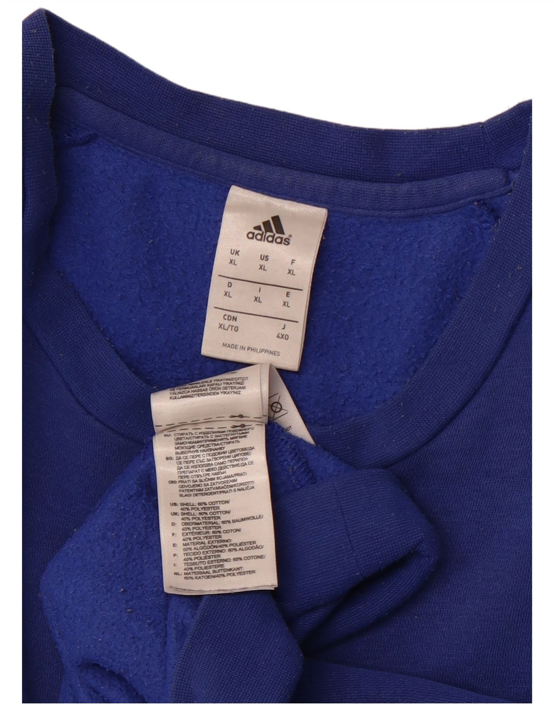Męska bluza ADIDAS XL, niebieska, bawełniana