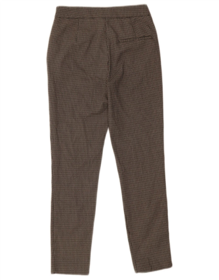 Damskie spodnie garniturowe Zara XS W24 L26 Szary poliester w pepitkę