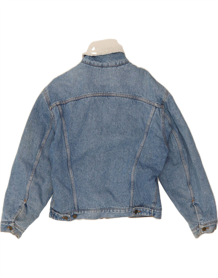 CARRERA Mens Denim Sherpa Jacket UK 36 Small Blue Cotton Classic Vintage Carrera and Second-Hand Carrera from Messina Hembry 
