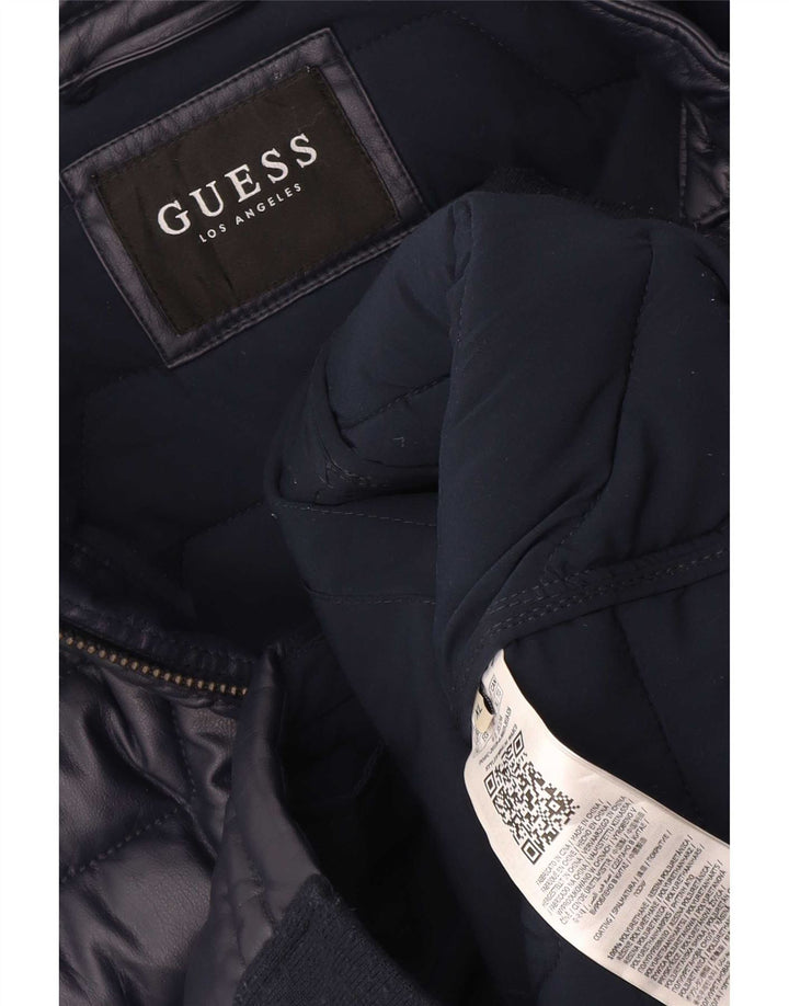 Męska ocieplana kurtka Guess UK 42 XL, granatowa, poliester