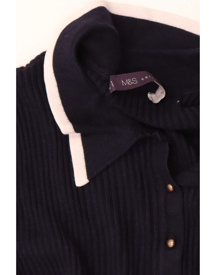 Damski sweter polo Marks & Spencer UK 14, średni granatowy