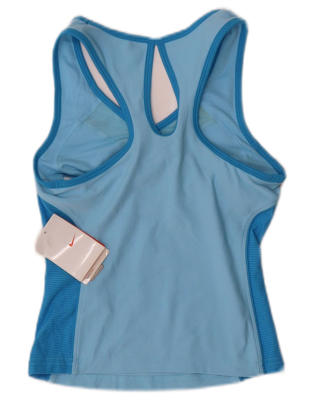Damski top z krótkim rękawem NIKE UK 4 XS, niebieski poliester