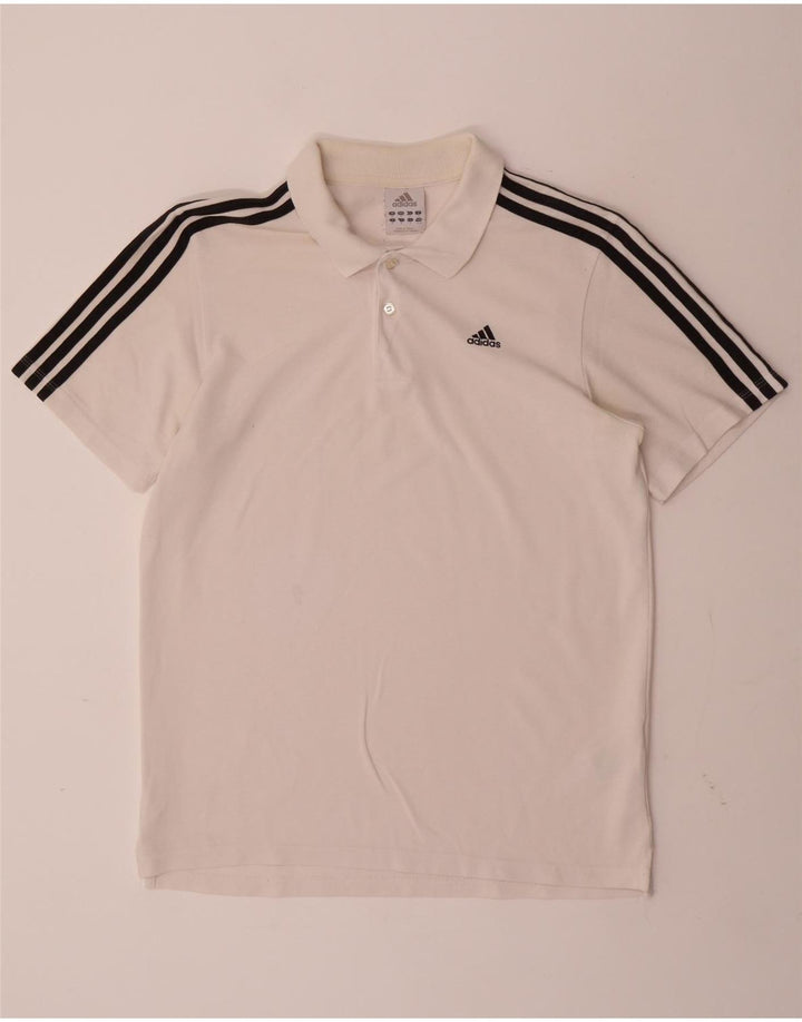 Męska koszulka polo ADIDAS, średnia biała bawełna