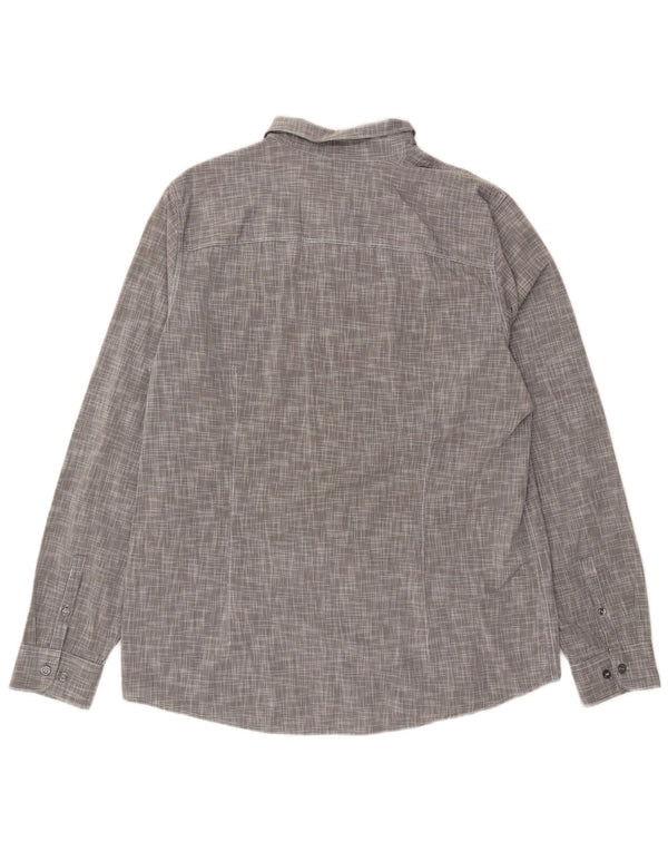 Męska koszula slim fit Calvin Klein Jeans 2XL, szara, nakrapiana bawełna