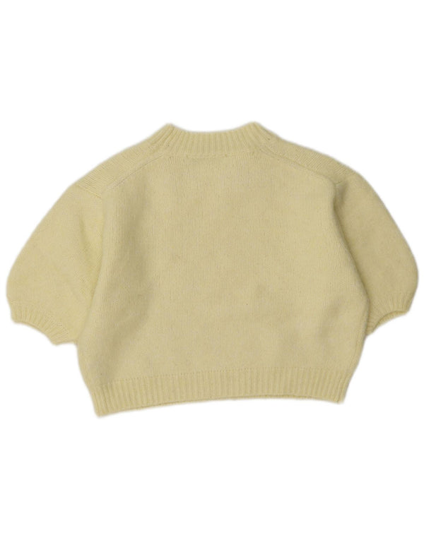 Damski sweter oversize z okrągłym dekoltem Zara UK 6 XS w kolorze żółtym