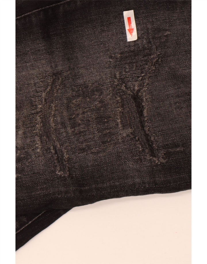 Męskie jeansy Jack & Jones GLENN Distressed W33 L32 Czarne bawełniane