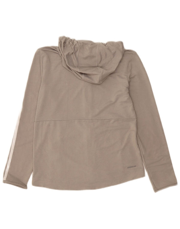 Damska bluza z kapturem i zamkiem błyskawicznym Adidas UK 8/10 Small, szara wiskoza