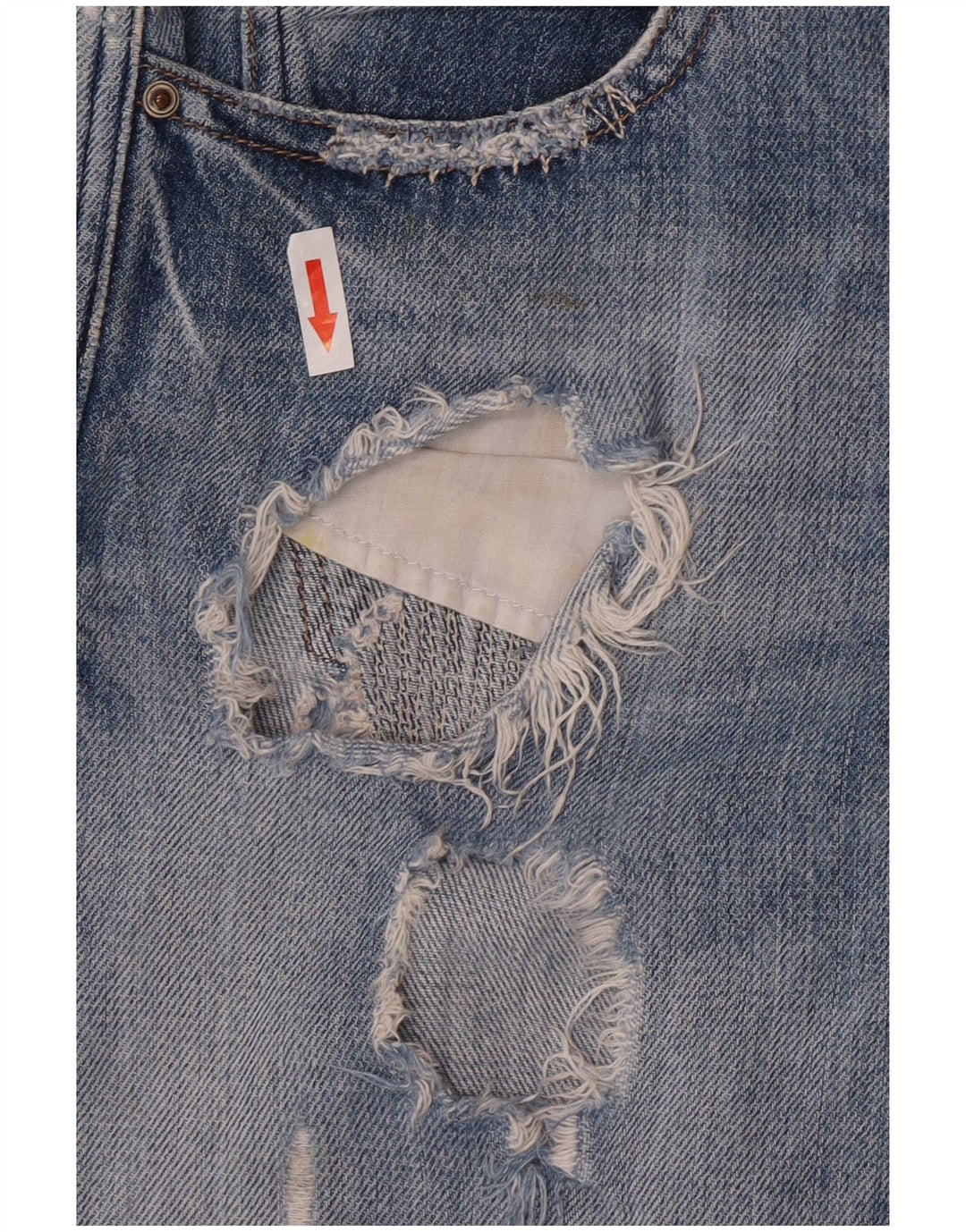 Damskie spodenki jeansowe Zara w trudnej sytuacji EU 38 Small W28 niebieskie