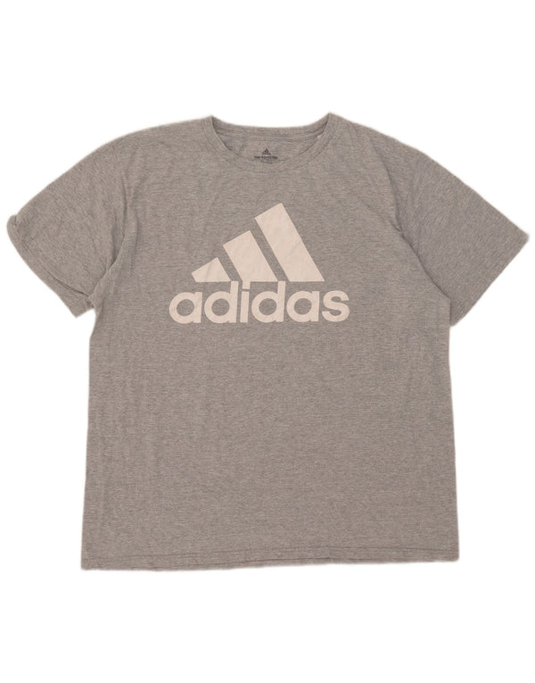 Adidas Męska koszulka graficzna Top XL Szara bawełna