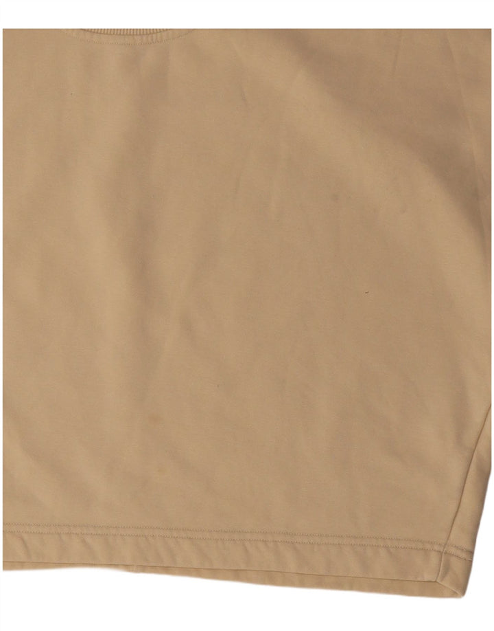 Damski T-shirt Fila Crop Oversize Top UK 14 Średni Beżowy Bawełna