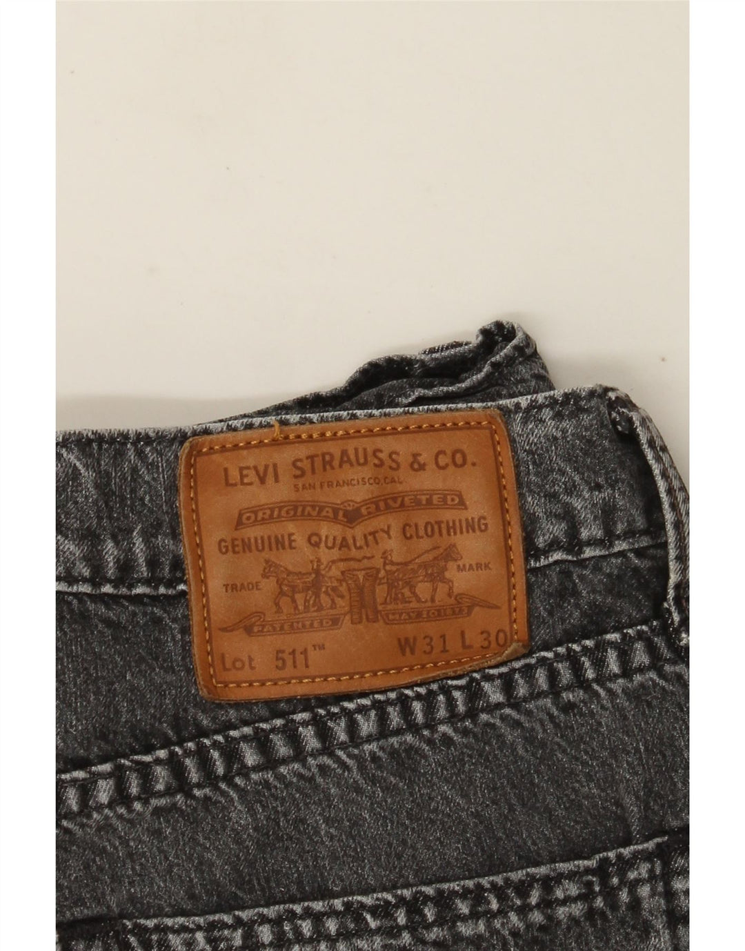 Męskie jeansy Levi's 511 Slim W31 L30 Szara bawełna