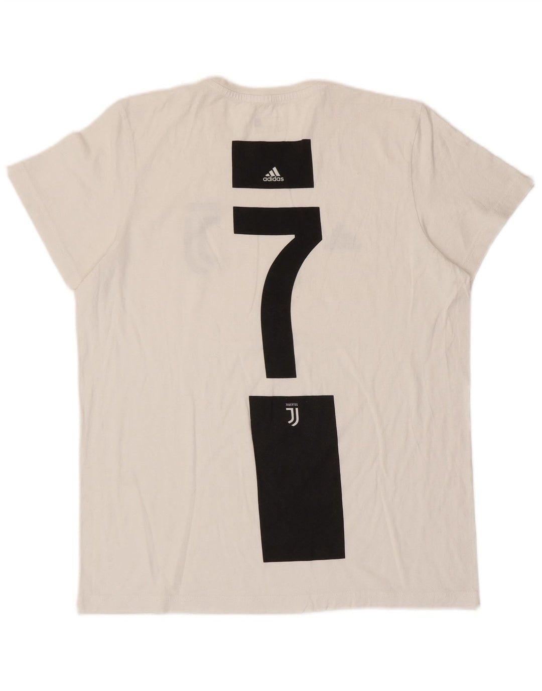 Męska koszulka ADIDAS Juventus z grafiką, duża w kolorze złamanej bieli