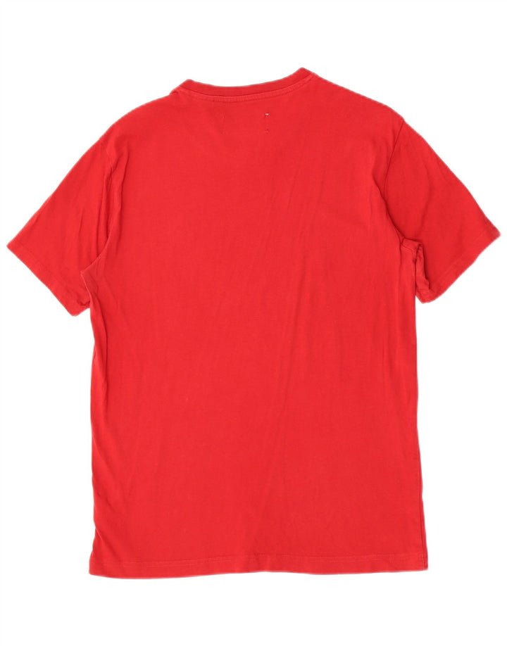 T-shirt męski Penguin, mały, czerwony, bawełniany
