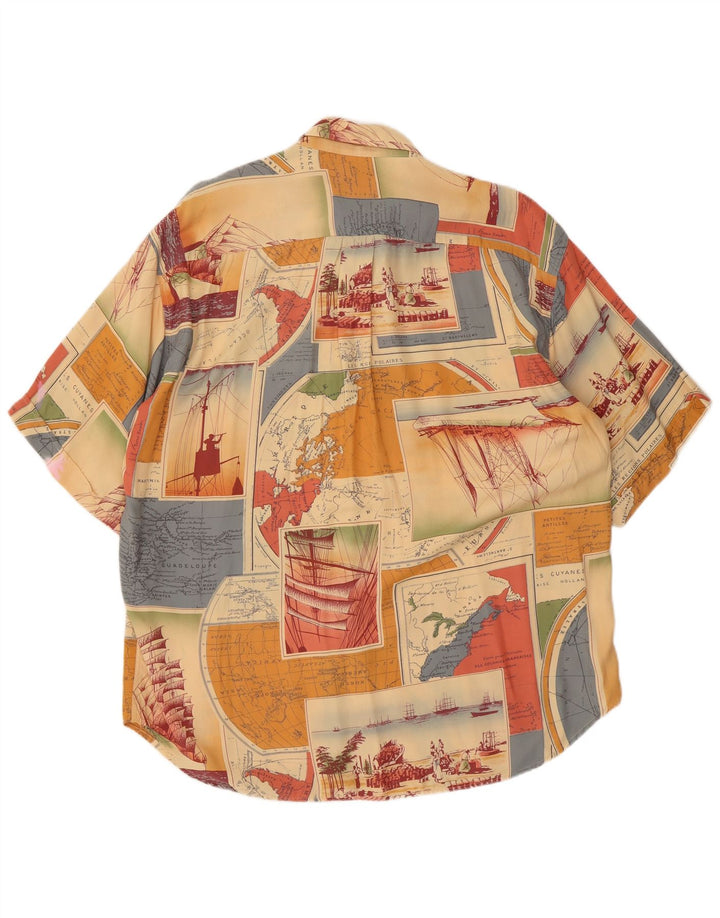 Męska koszula z krótkim rękawem NAVIGARE, duża, wielokolorowa patchworkowa