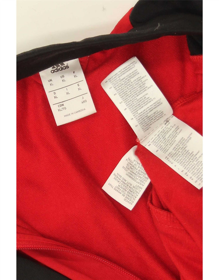 Adidas Męska bluza dresowa XL z poliestru w kolorze czerwonym