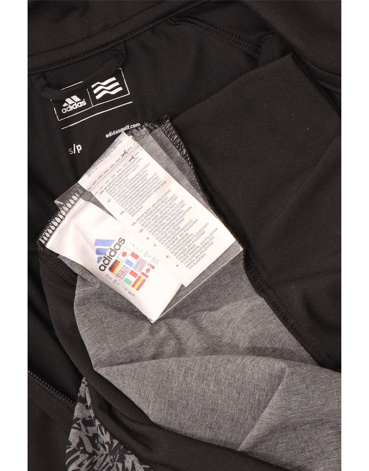 Damska kurtka dresowa ADIDAS UK 10, mała, czarna, z poliestru w blokach kolorów