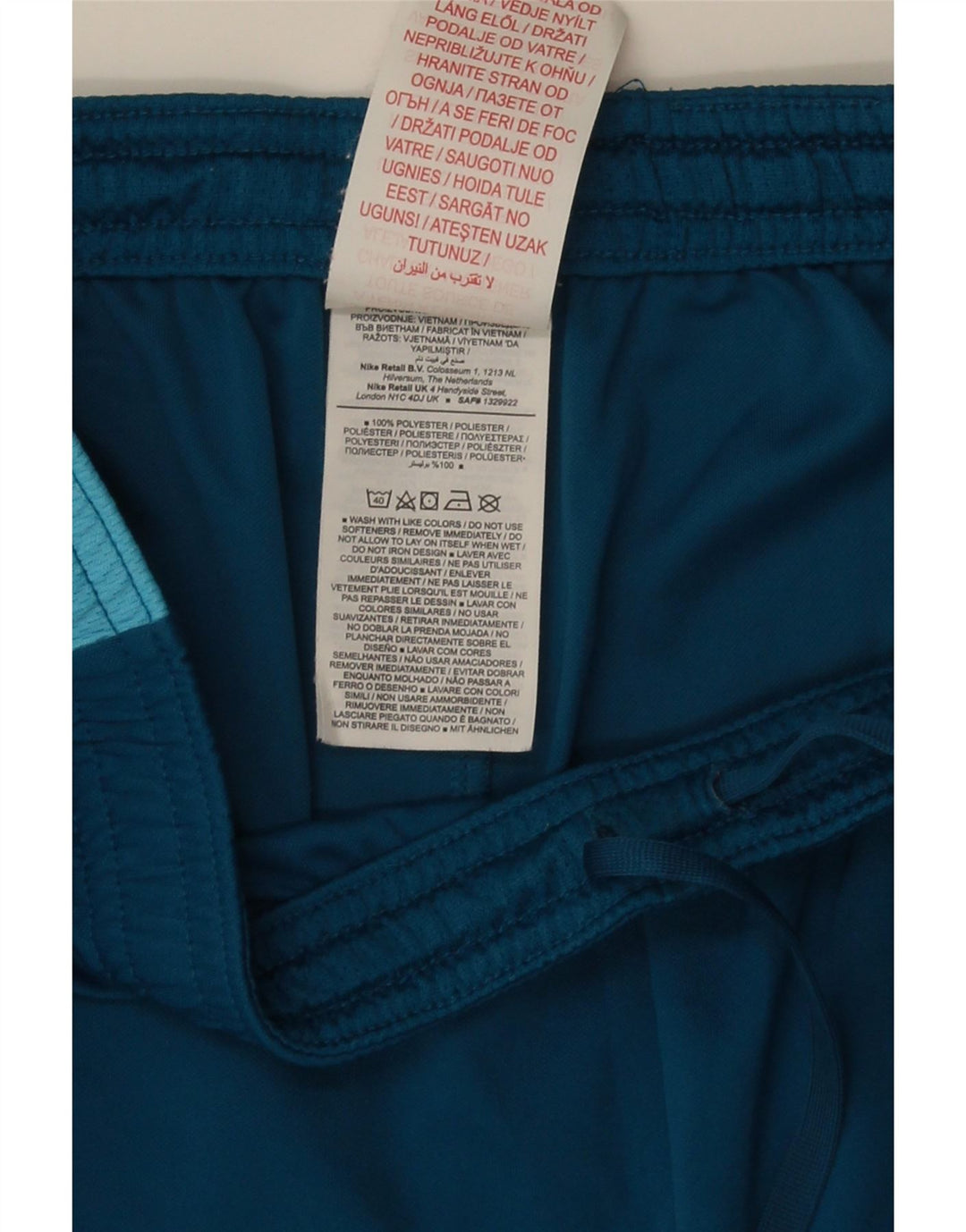 Męskie spodenki sportowe Nike Dri Fit XL, granatowe, z blokami kolorów, poliestrowe