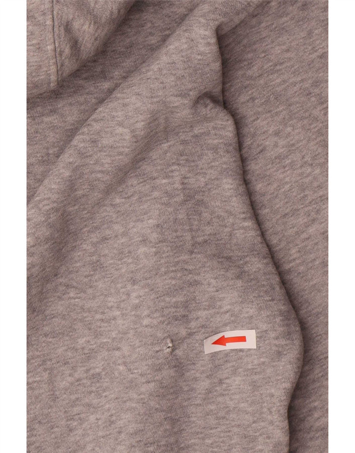 Męska bluza z kapturem Adidas Graphic, średnia szara bawełna