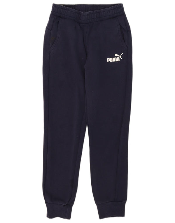 Damskie spodnie dresowe Puma Joggers UK 8 Małe, granatowe, bawełniane