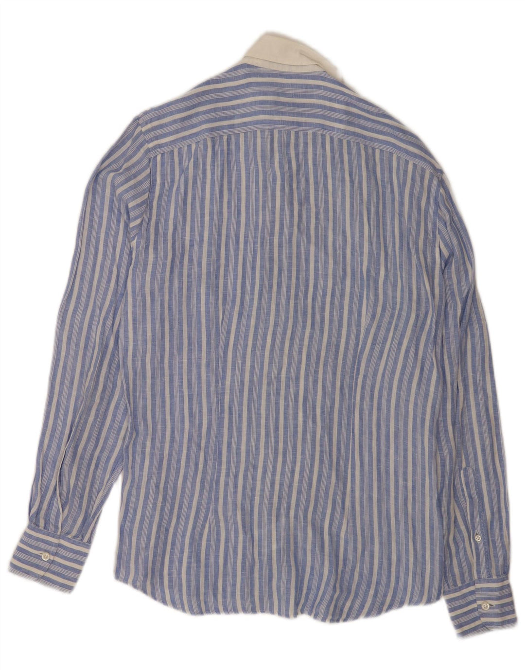 Męska koszula slim fit Fred Perry w małe, lniane niebieskie paski