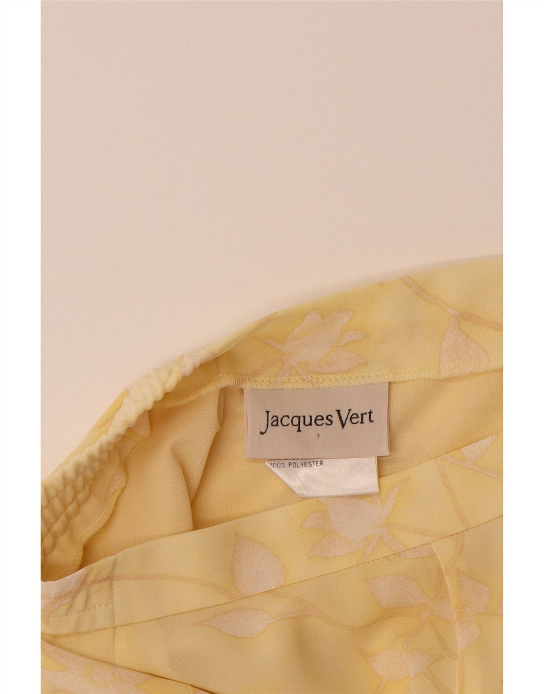 JACQUES VERT Damska spódnica w kształcie litery A UK 12 Medium W30 Żółty kwiatowy poliester