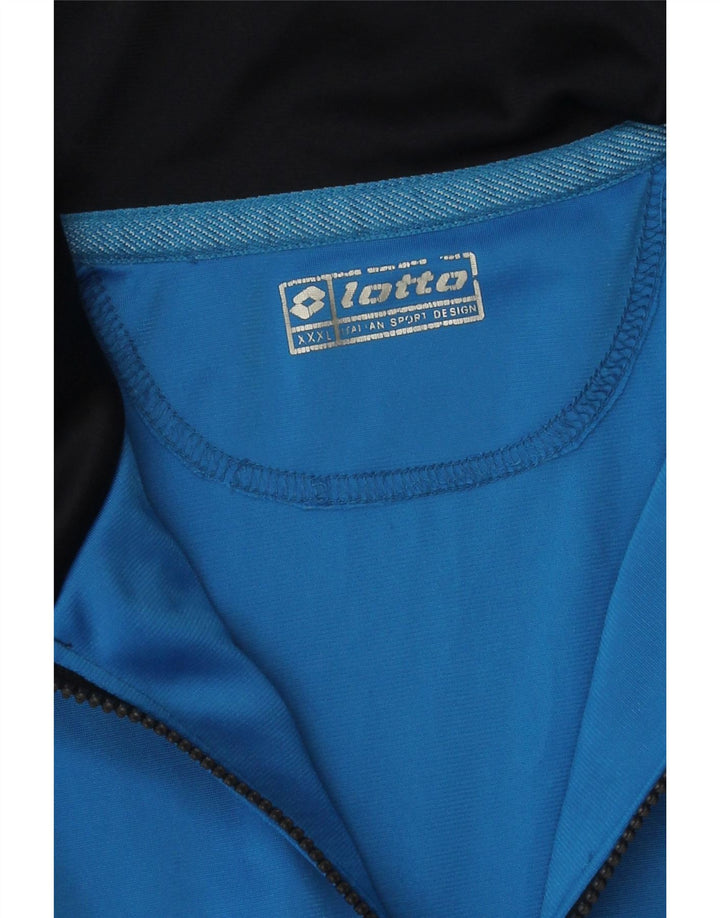 Męska kurtka dresowa Lotto 3XL Niebieski poliester z blokami kolorów