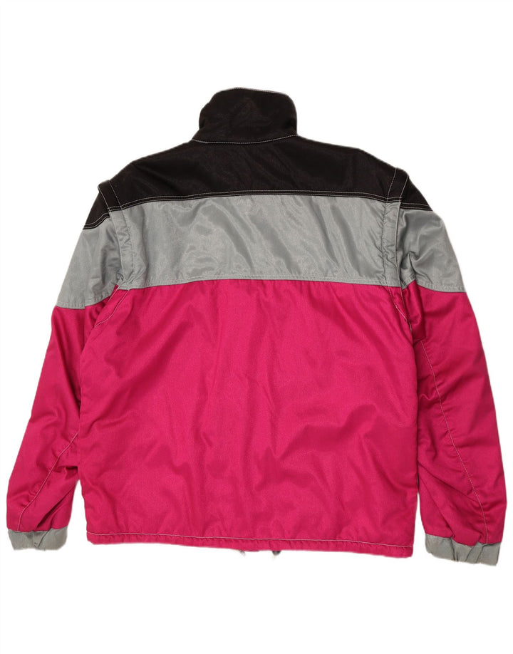 Męska kurtka użytkowa Vintage UK 42 XL Różowy poliamid z blokami kolorów