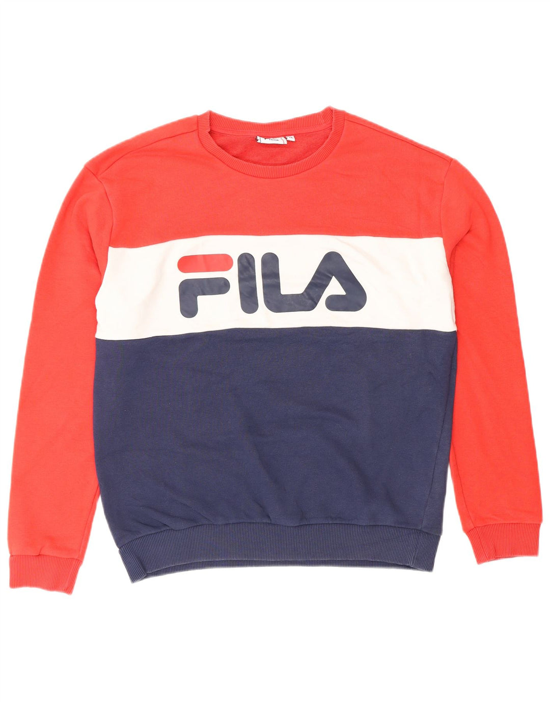 Damska bluza FILA z grafiką, UK 14, średni granat, blok kolorów