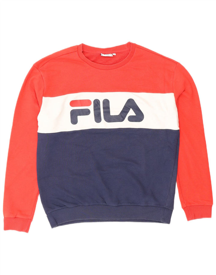 Damska bluza FILA z grafiką, UK 14, średni granat, blok kolorów