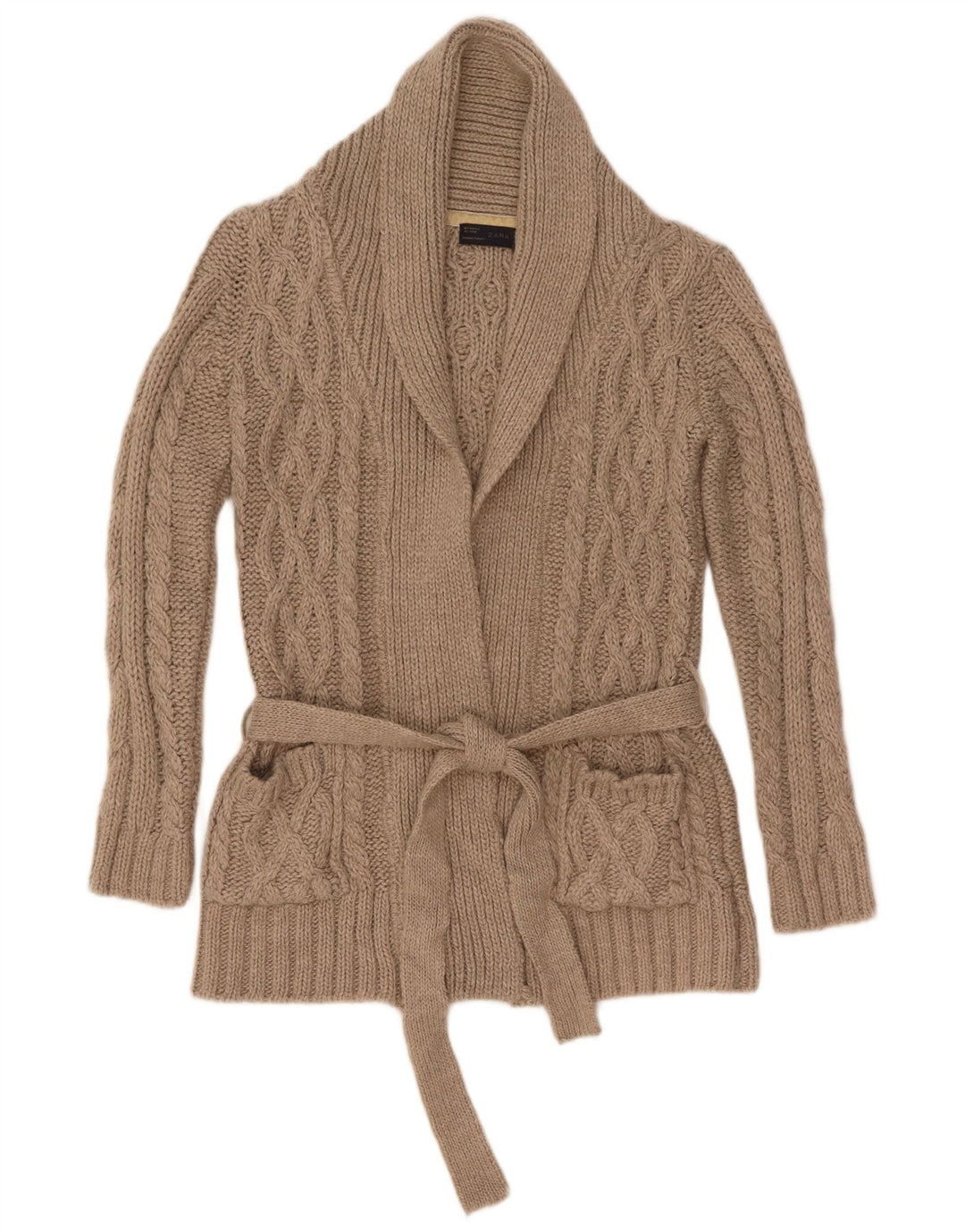 Sweter damski Zara Cardigan UK 10 Small Szary Akryl