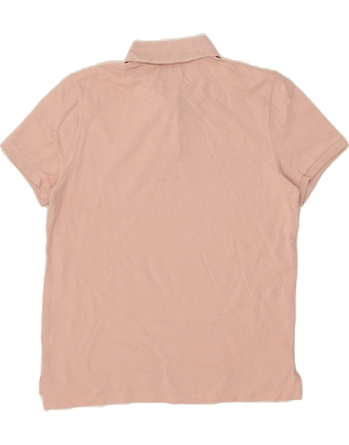 DACK'S Womens Polo Shirt UK 14 Medium Pink Cotton Vintage Dack's and Second-Hand Dack's from Messina Hembry 