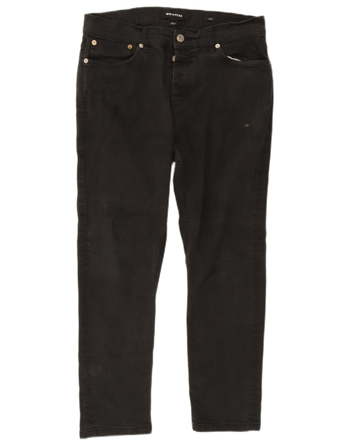 Damskie jeansy Whistles Crop W34 L25 Czarne