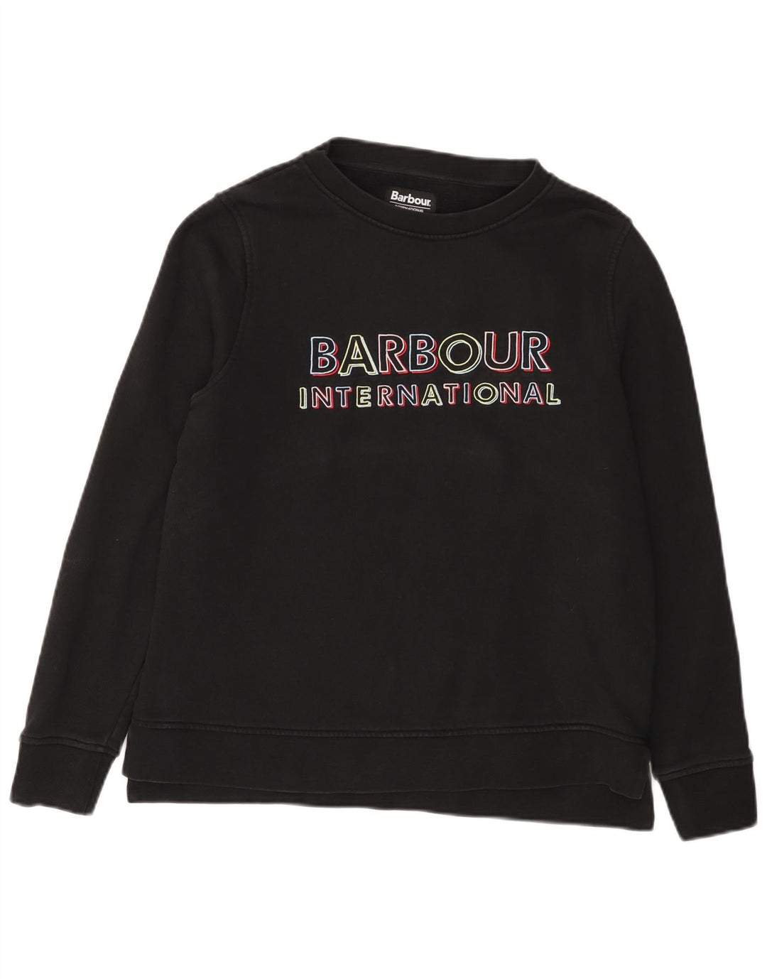 Damska bluza z grafiką Barbour UK 12, średnia czarna bawełna
