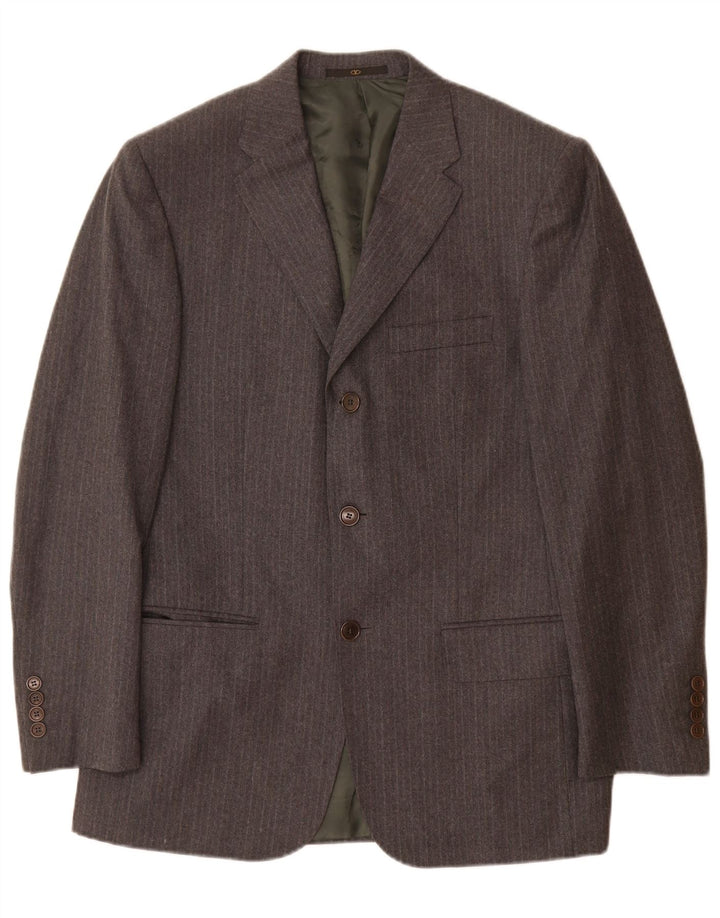 Valentino męski 2-częściowy garnitur z 3 guzikami IT 48 Medium W32 L29 Szary w prążki
