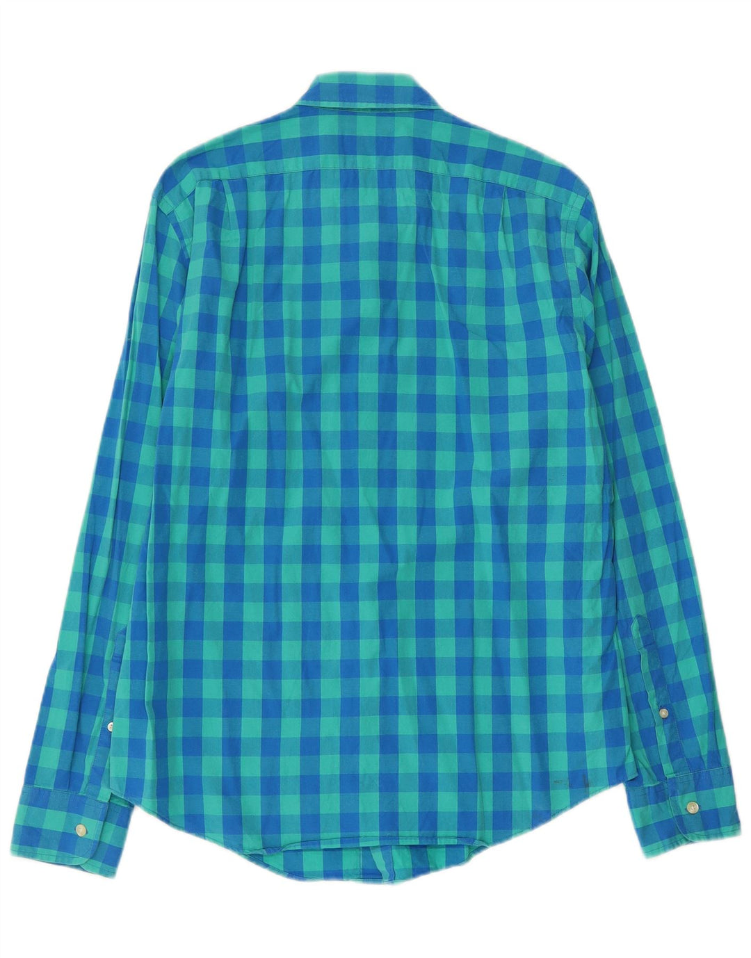 J. Crew Męska dopasowana koszula o dopasowanym kroju, bawełniana w średnią niebieską kratkę