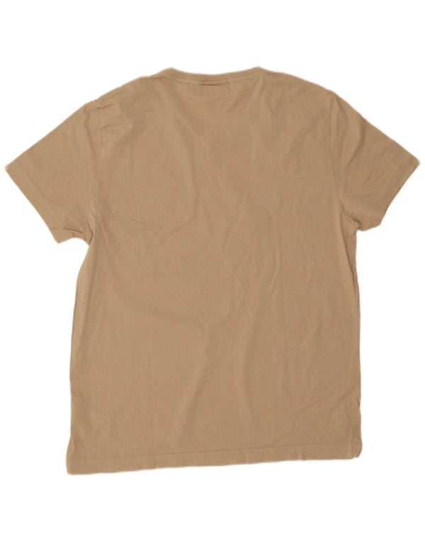 T-shirt męski slim fit Gant Top 2XL beżowy, bawełniany