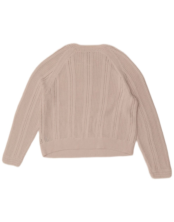 Marks & Spencer Damski sweter z okrągłym dekoltem, UK 14, średni złamanej bieli