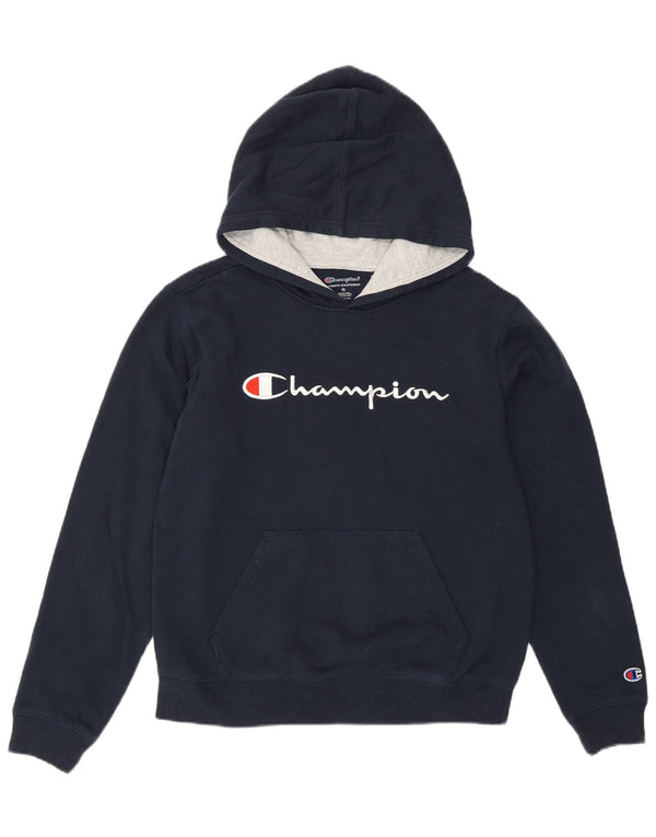 Damski sweter z kapturem i grafiką CHAMPION UK 18 XL, granatowy, bawełniany