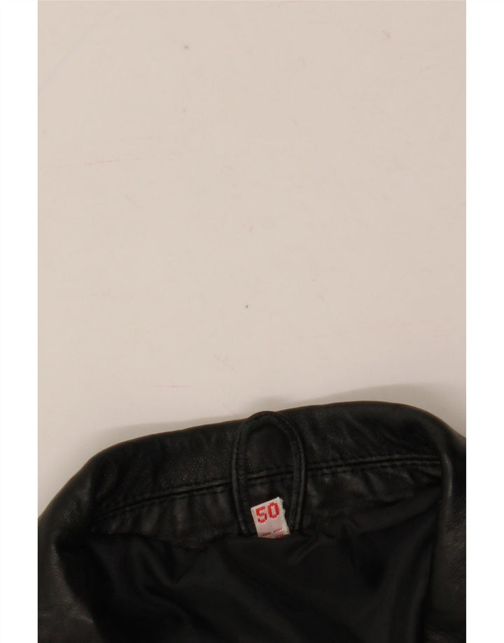 Vintage męska kurtka skórzana IT 50 duża czarna