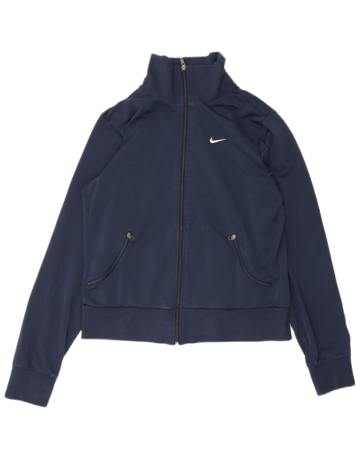 Damska kurtka dresowa Nike UK 14/16, duża granatowa, poliestrowa