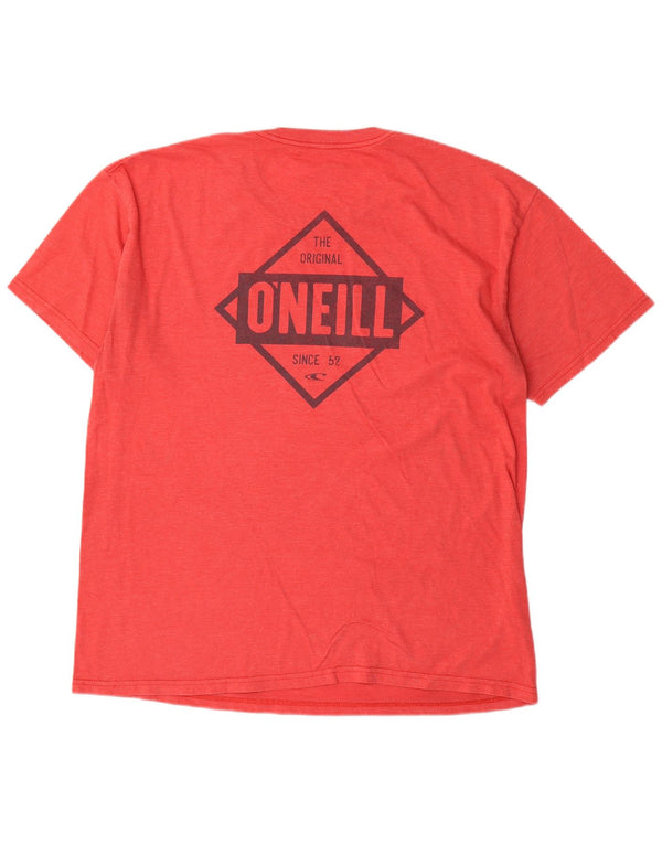 Męski T-shirt z grafiką O'Neill, XL, czerwony, bawełniany